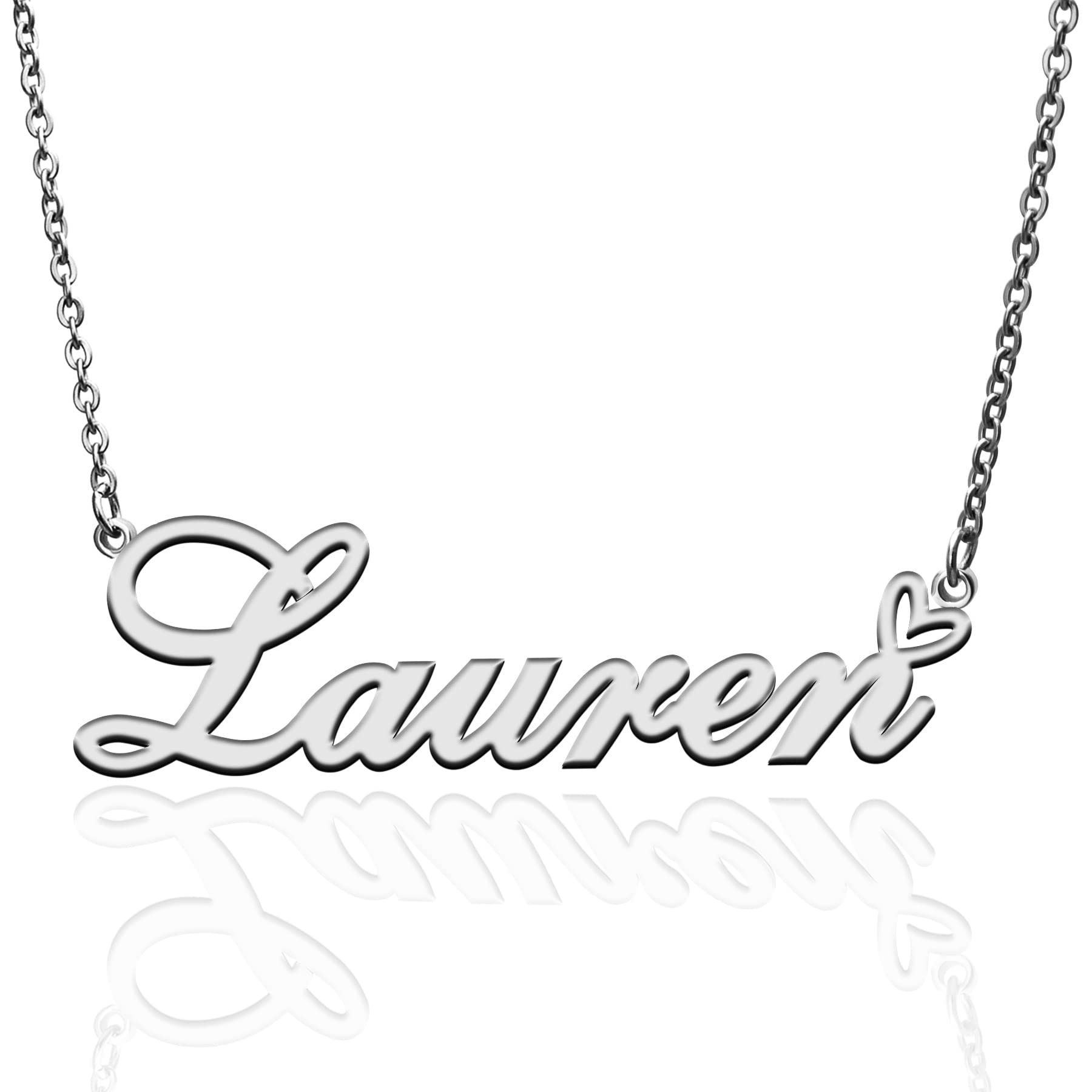 RONKAH Personalized Gold Plated Heart Name Necklace for Women - Custom Engraved Pendant Jewelry for Girlfriend, Mother, Daughter - Best Gift for Christmas, Birthday, Anniversary - Perfect for Date Nights, Weddings & Special Occasions