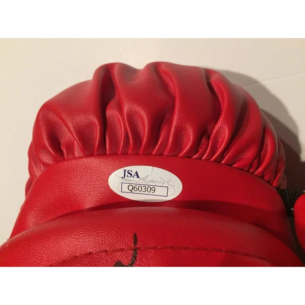 Authentic Floyd Mayweather, Freddie Roach & Michael Buffer Signed Boxing Glove with JSA COA - Collectible Memorabilia for Boxing Fans & Sports Enthusiasts - Perfect for Display in Man Cave, Sports Bar or Gift for Fight Fans