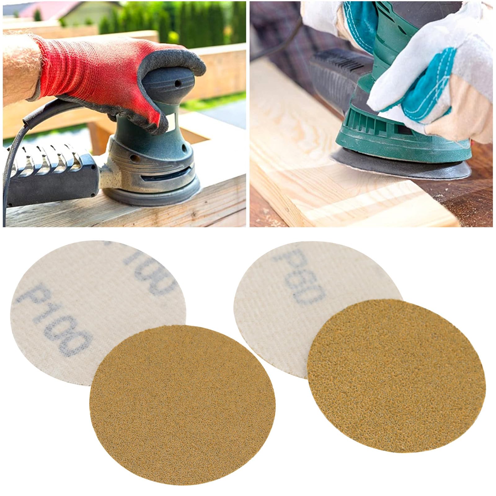 160PCS 2 Inch Sanding Discs - 100/150/220/240/280/320/400/800 Grit Hook & Loop Sandpaper for Grinder, Air Grinder, Electric Drill & Rotary Tools - Perfect for Woodworking, Metal Polishing & DIY Projects