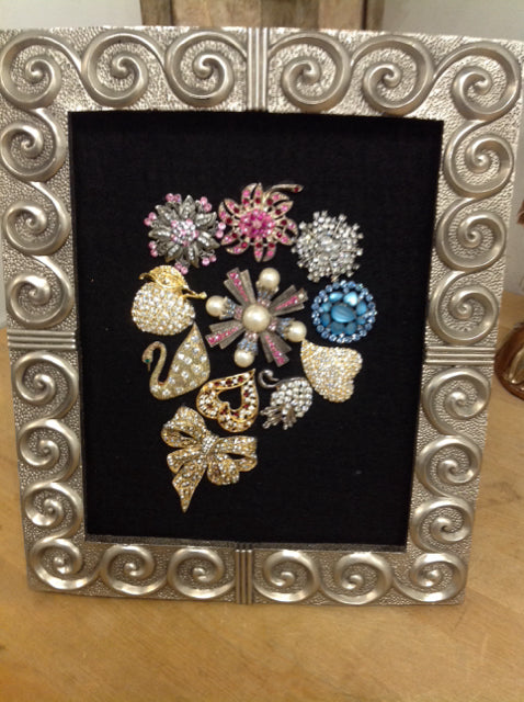 13 Silver Frame Rhinestone Pins for Women - Elegant Brooch for Dresses, Jackets & Hats - Vintage Style Accessories for Parties & Weddings
