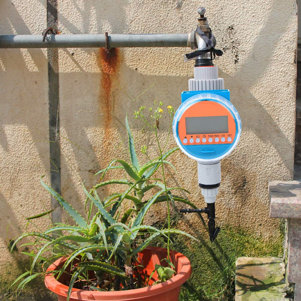 **Energy Saving Drip Irrigation Kit with Watering Timer - Durable Pom Material for Balcony, Courtyard, Plant Wall & Greenhouse - Perfect for Home Gardens & Indoor Plants**