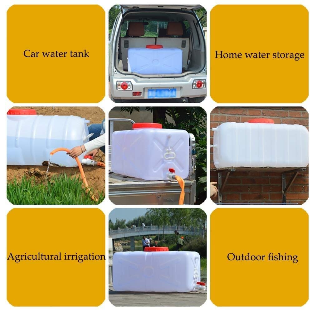 25L/45L/70L/100L/150L/200L BPA-Free Food Grade Plastic Water Storage Tank with Handle - Portable Water Holding Container for Pressure Washers, Outdoor Camping, Emergency Water Supply & RV Use (70L Size)