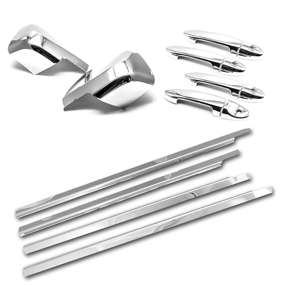 2008-2012 Ford Escape Window Molding Sill Kit with Side Mirrors & Door Handles - Complete Exterior Trim Replacement Set for Enhanced Style and Protection (Perfect for DIY Auto Restoration & Car Upgrades)