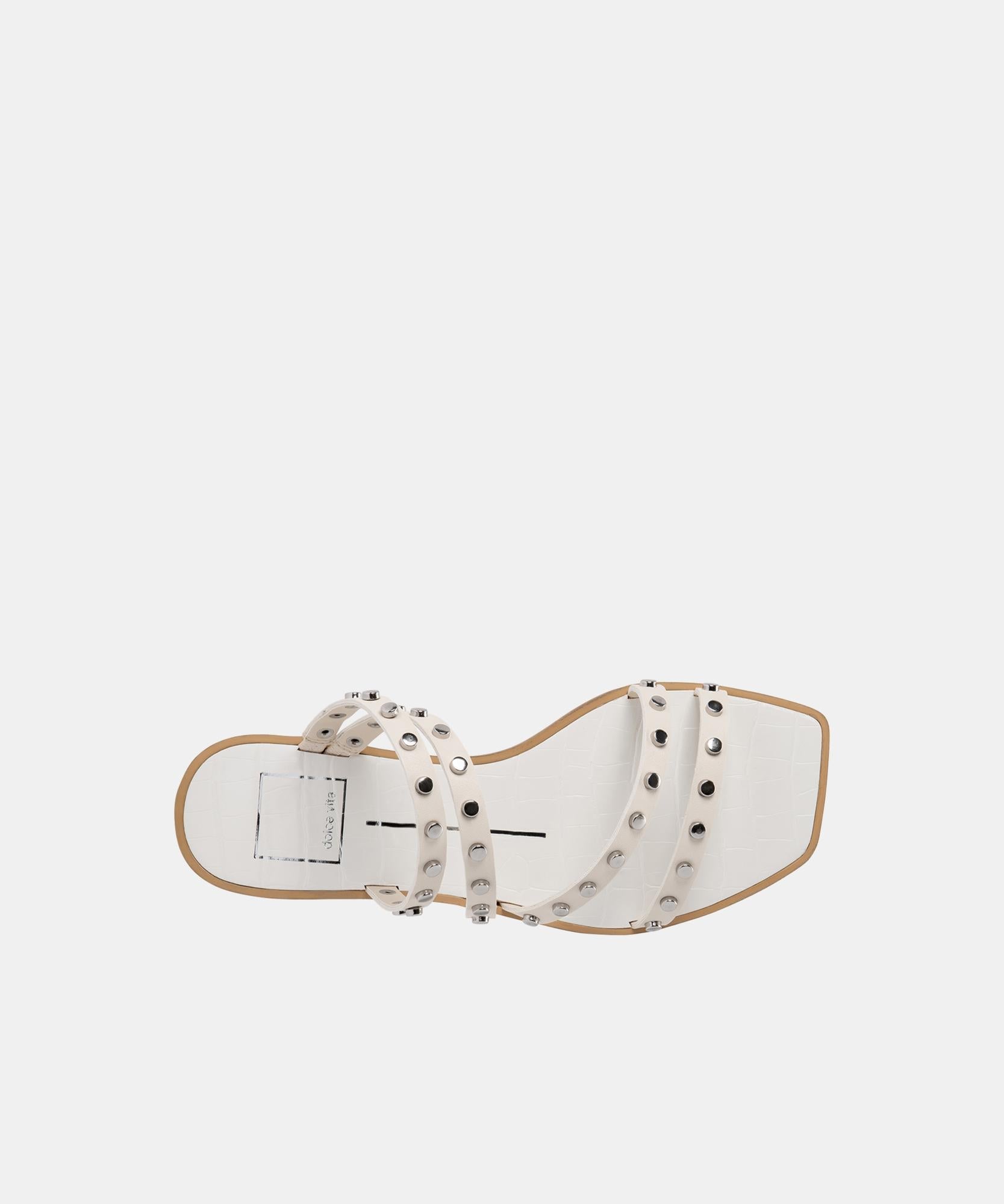 IZABEL Studded Sandals for Women - Off White Stella | Comfortable & Stylish Summer Shoes for Beach, Party & Casual Outfits