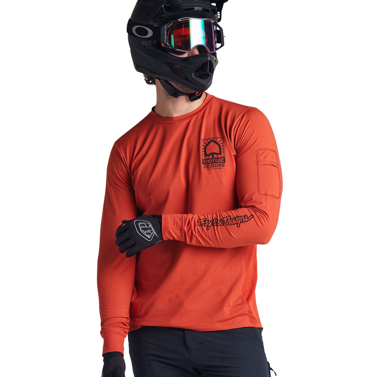 Ruckus Long Sleeve Ride Tee - Create To Destroy Brick - Motorcycle Riding Shirt for Men - Perfect for Bikers & Outdoor Adventures