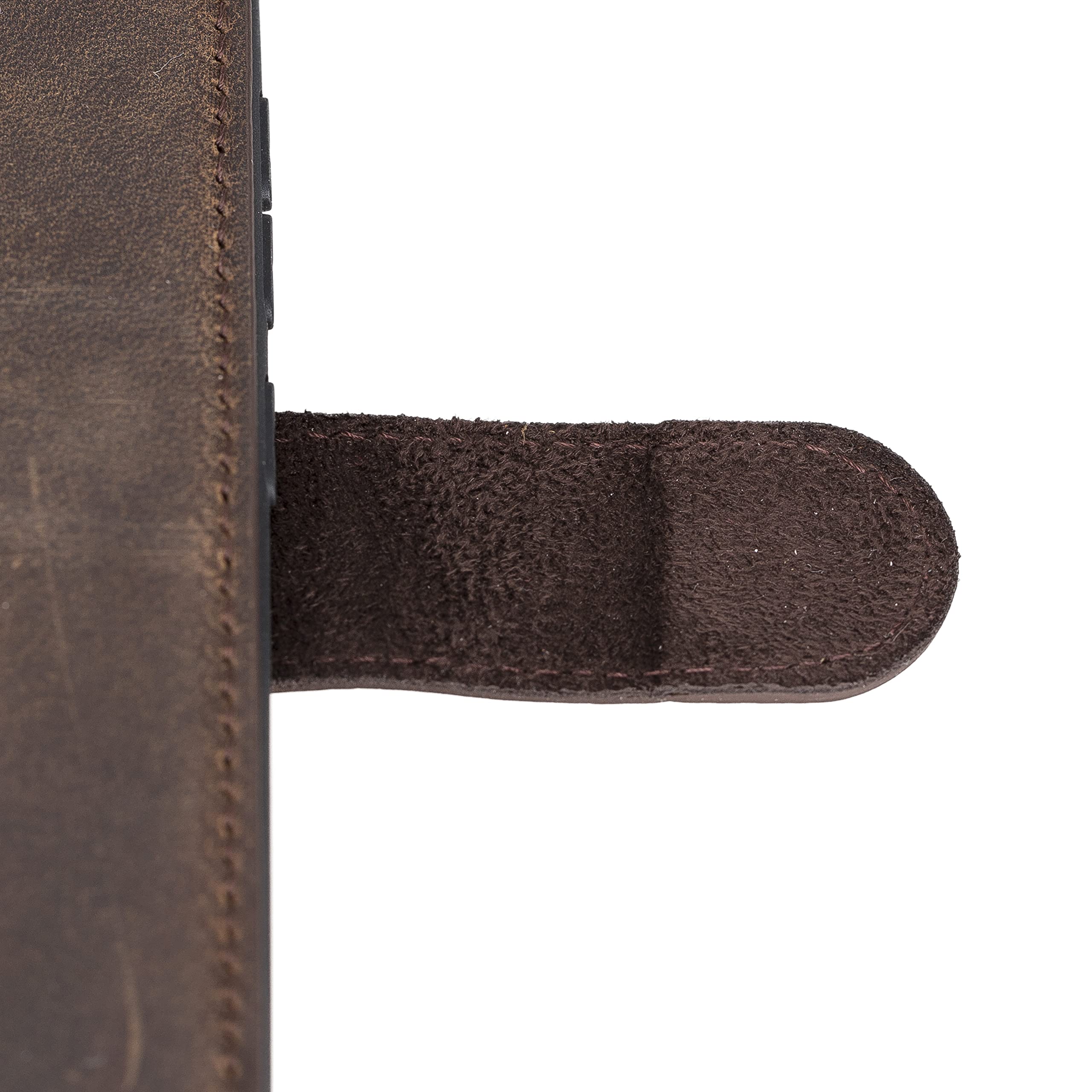 Premium Full Grain Leather Samsung Galaxy S22 Wallet Case - Detachable Magnetic Flip Cover with Kickstand & Card Holder (Brown) | Perfect for Business Professionals & Travelers