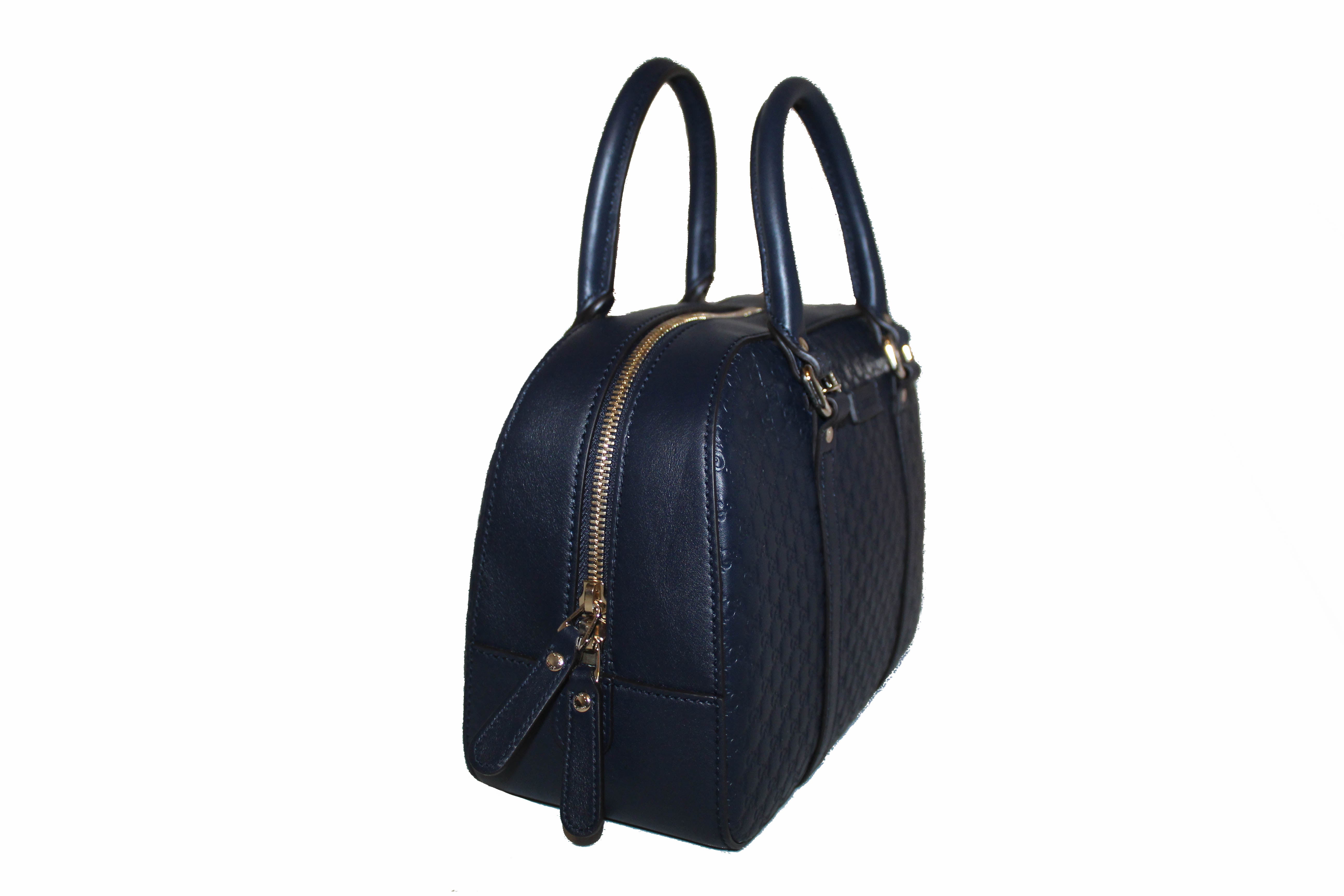Authentic Gucci GG MicroGuccissima Navy Blue Medium Crossbody Bag for Women | Luxury Designer Handbag for Everyday Use, Travel & Special Occasions