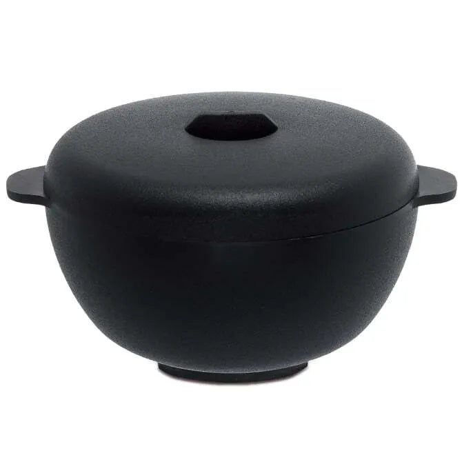 Comatec Round Cocotte with Lid - Microwave Safe 2.75 Inch Diameter Dutch Oven for Baking, Cooking & Serving - Perfect for Soups, Stews & Casseroles