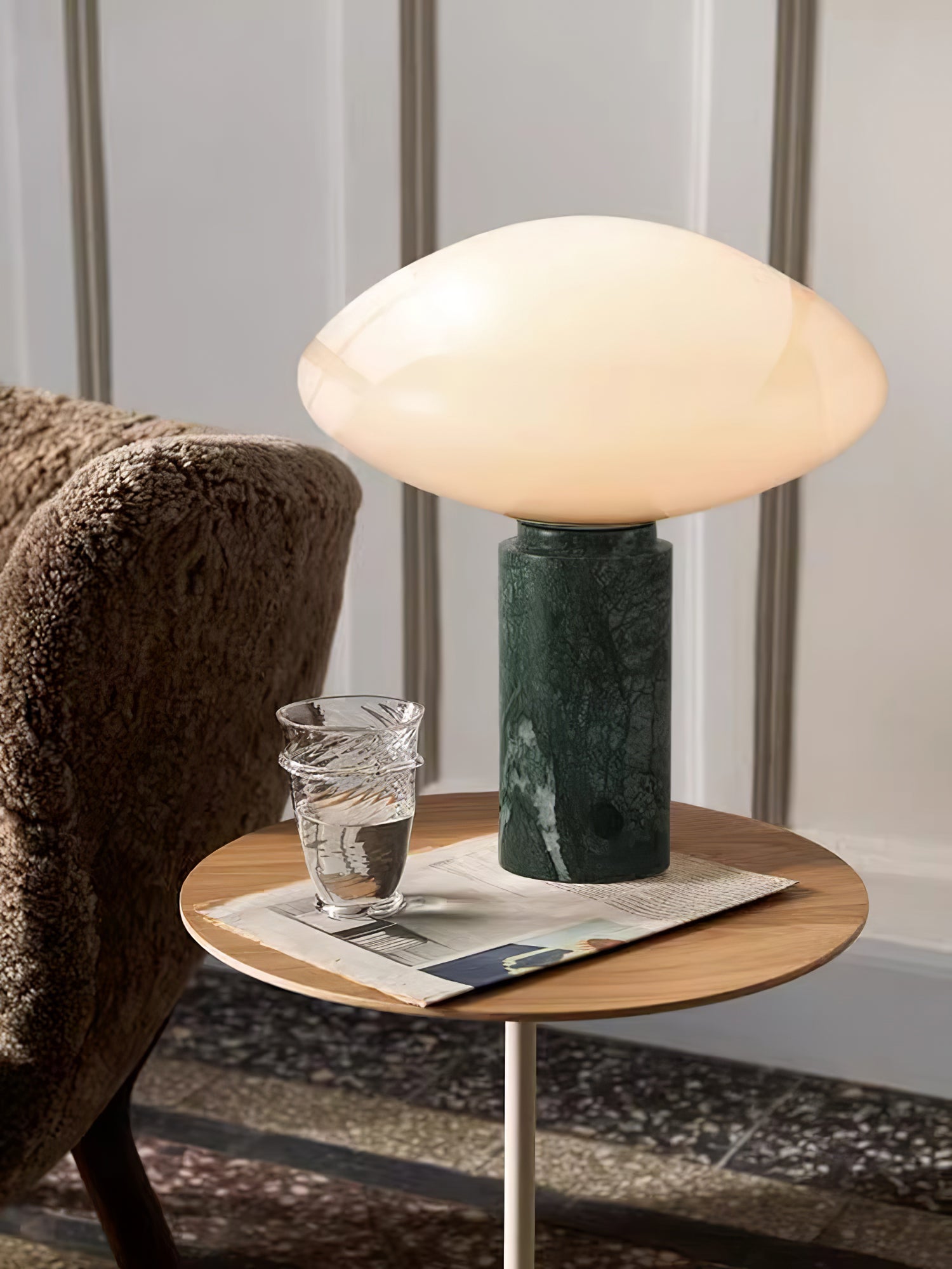 Modern Mist Table Lamp - Soft Glow LED Night Light for Bedroom, Living Room, or Office - Perfect for Reading, Relaxing, and Creating Cozy Ambiance