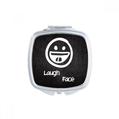DIYthinker Cute Happy Face Pattern Double-Sided Compact Mirror - Portable Square Makeup Mirror for Purse, Travel & Touch-Ups | Great Gift for Women & Girls
