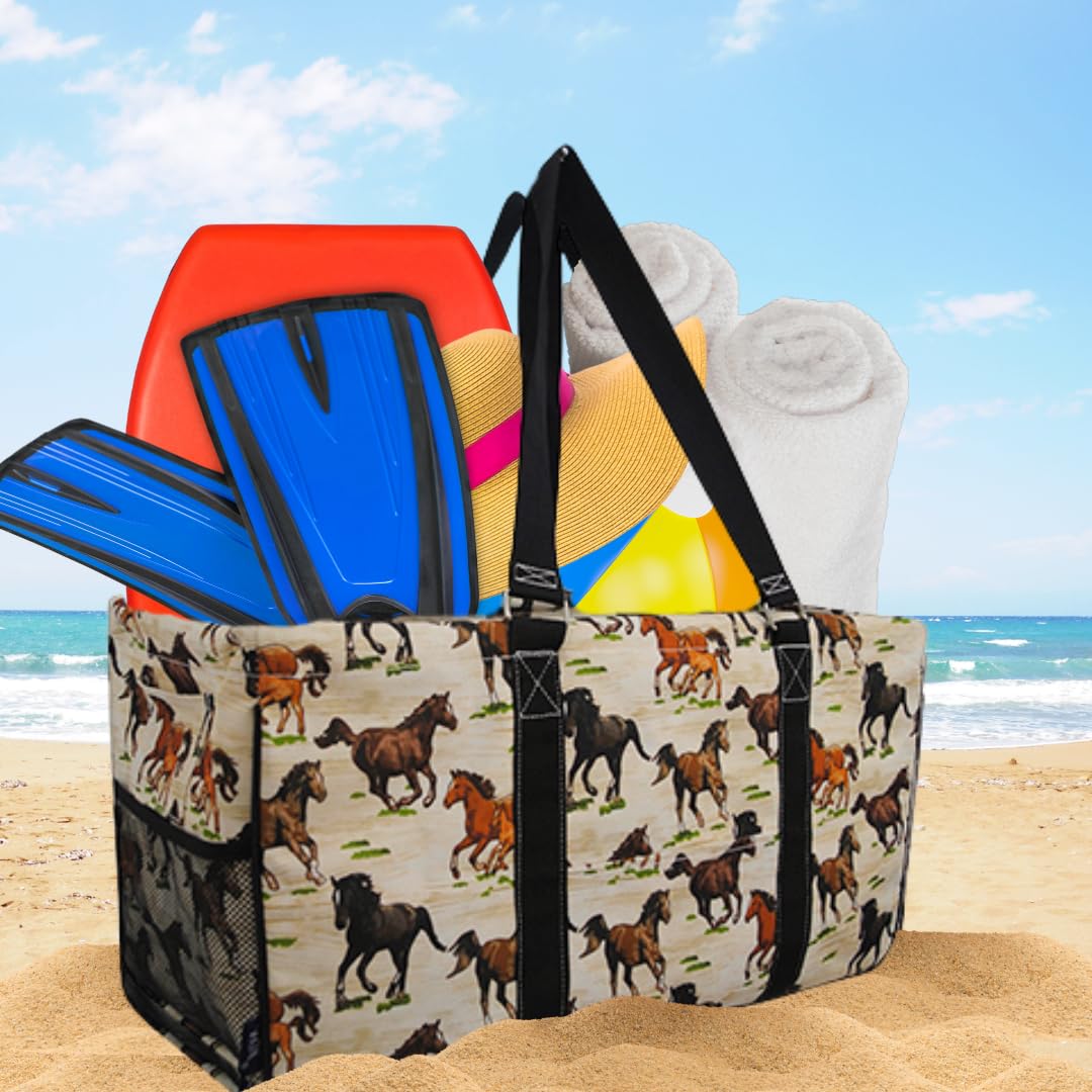 NGIL Extra Large Reusable Grocery Tote Bag - Foldable Collapsible Shopping Bag for Groceries, Storage, Travel, Picnic & Beach - Perfect for Supermarket Hauling, Organizing & Outdoor Activities