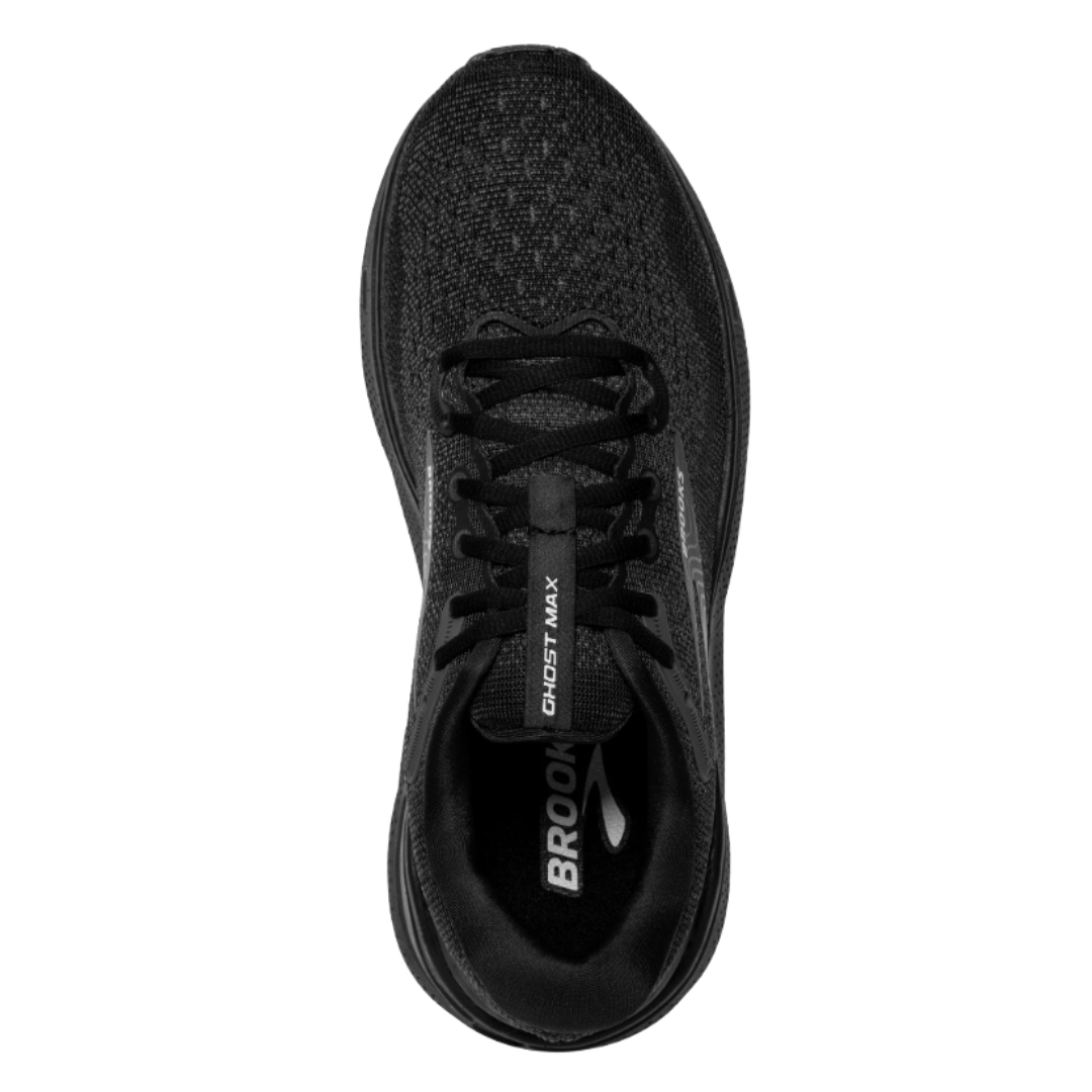 Men's Ghost Max Running Shoes - Black/Black/Ebony (4E Wide Width) for Jogging, Gym Workouts & Daily Walking