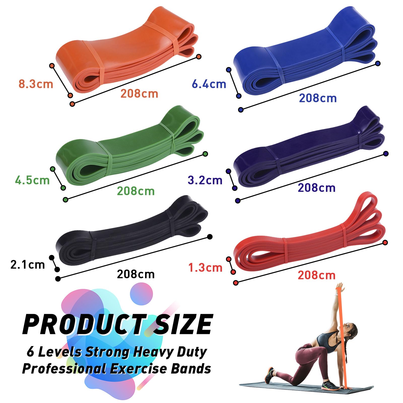 Premium 6-Level Resistance Band for Basketball Training - Heavy Duty Natural Latex Loop (41 Inch) - Dribbling, Strength & Fitness Exercises - Perfect for Home Gym, Court Drills & Professional Workouts