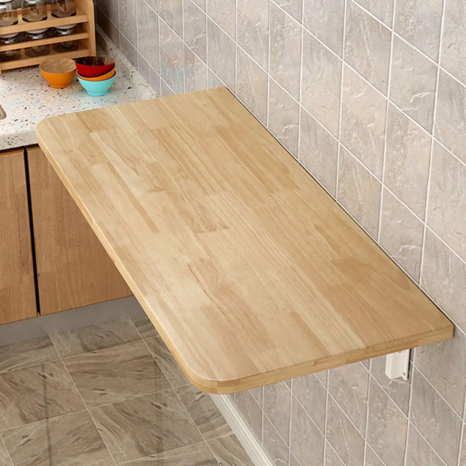 Feelme Wooden Corner Folding Computer Desk - Space Saving Wall Mounted Drop Leaf Table for Home Office, Study, Dining & Kids | Perfect for Small Apartments, Dorms & Compact Spaces