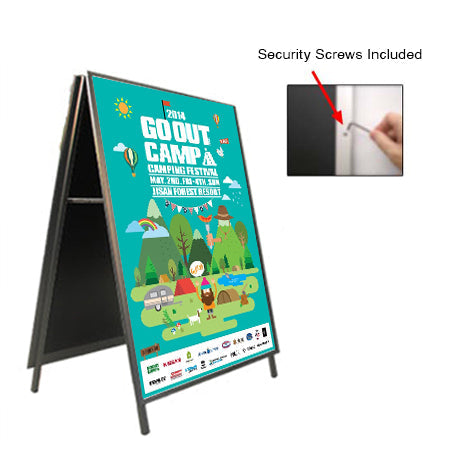 27x41 A-Frame Sign Holder with Security Screws - 1 1/4