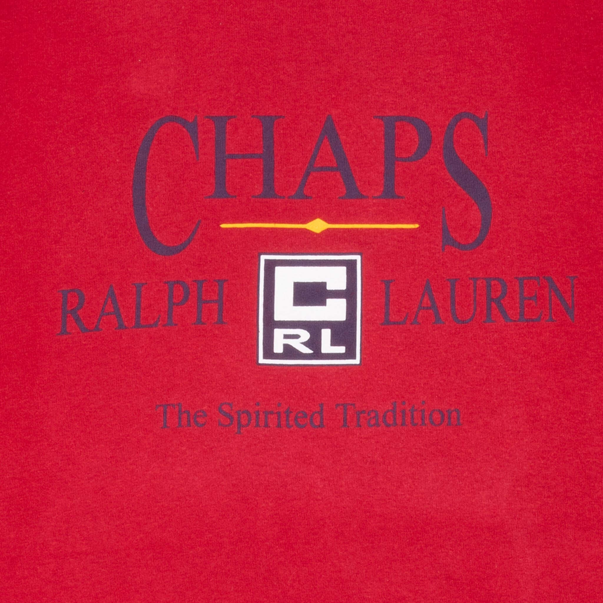 Vintage Ralph Lauren CHAPS Red T-Shirt 1990s XL Made in USA - Classic Retro Style for Casual Wear & Collectors