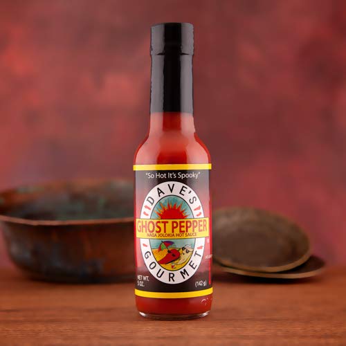 Dave's Gourmet Naga Jolokia Ghost Pepper Hot Sauce - Extra Hot Chili Sauce for Cooking, Grilling & Spicy Food Lovers | Perfect for Wings, Tacos & BBQ