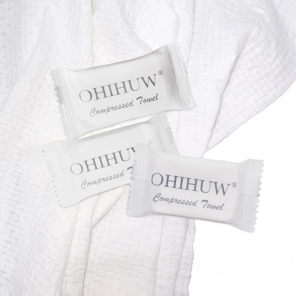 Magic Compressed Towel - Extra Thick & Large Disposable Washcloths | Portable & Reusable Travel Towels for Camping, Hiking, Outdoor Sports | Beauty Salon & Gym Essential | Quick-Dry Face & Body Towel for Travel Accessories