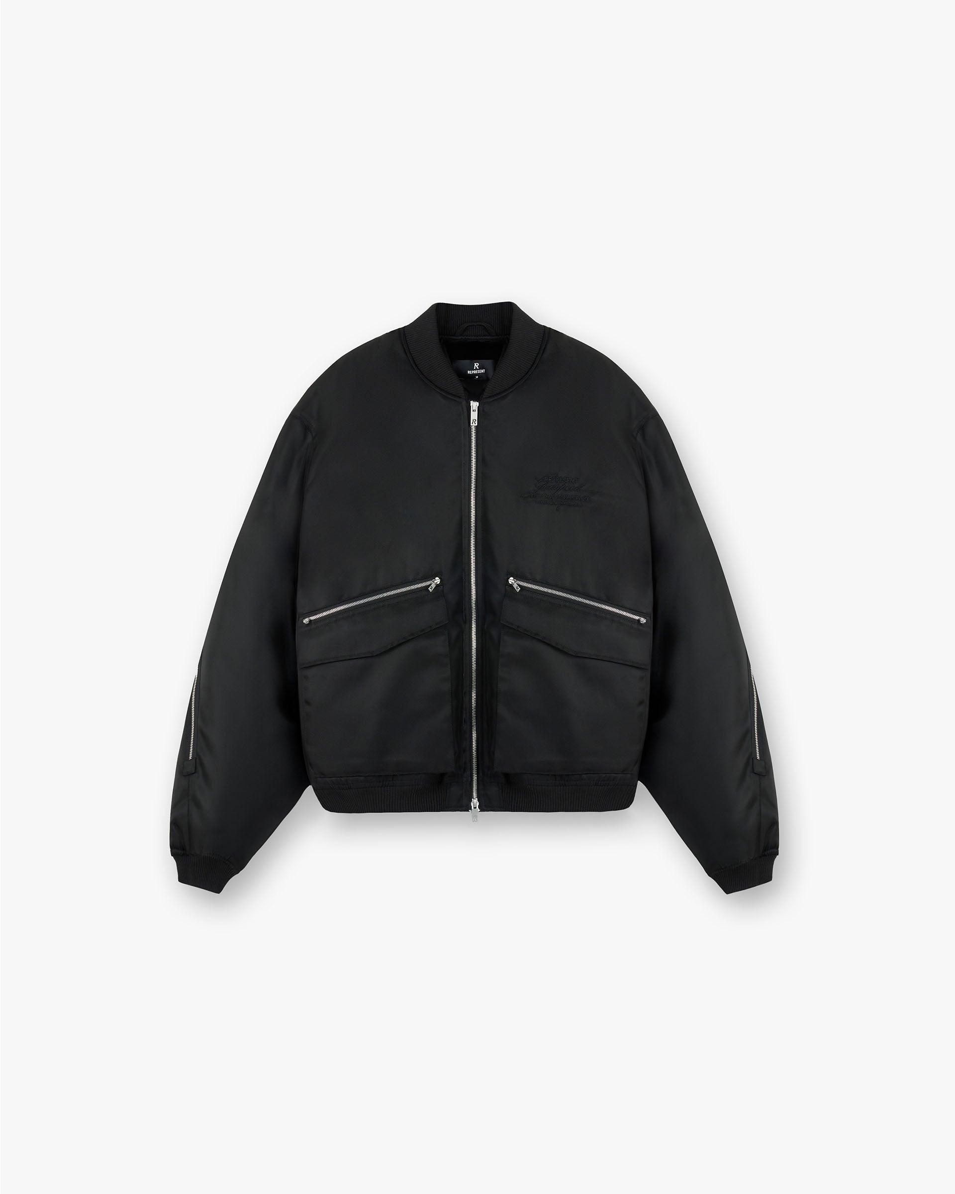 Stylish Zip Back Bomber Jacket in Jet Black - Perfect for Casual Outfits & Streetwear Fashion