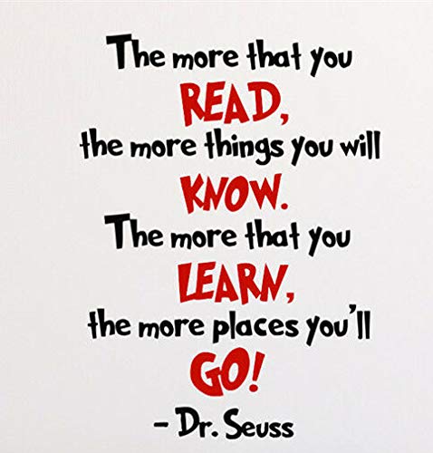 Dr. Seuss The More That You Read Rubber Stamp Set - Custom Business Logo, Wedding & Invitation Cling Stamps for Save the Date Cards, DIY Crafting & Scrapbooking Projects