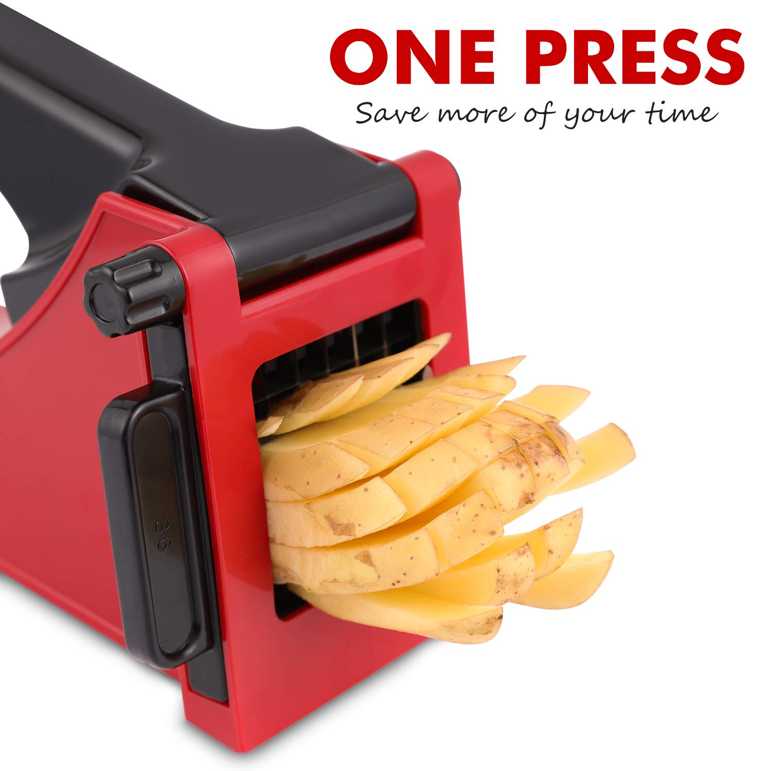 Geedel Manual Potato Chipper - Professional Vegetable & Fruit Slicer for Potatoes, Onions, Carrots, Cucumbers | Perfect for Home Cooking, Meal Prep & Healthy Snacks