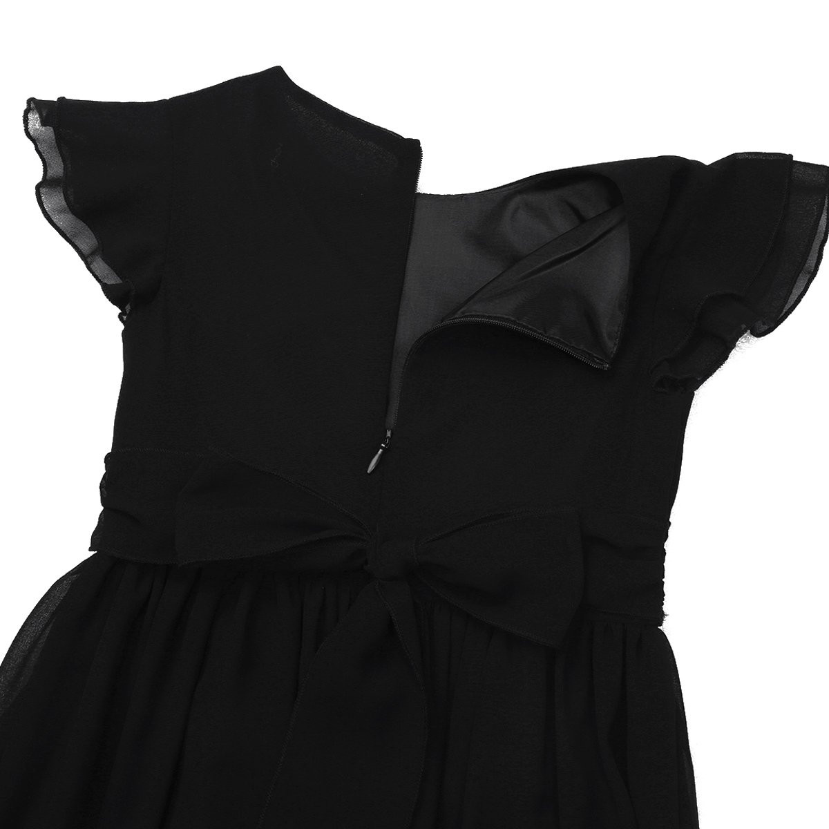 Flower Girl Dresses with Flutter Sleeves & Ruffles - Elegant Bridesmaid Prom Gowns for Weddings, Formal Parties & Special Occasions | Perfect for Flower Girls, Pageants & First Communion