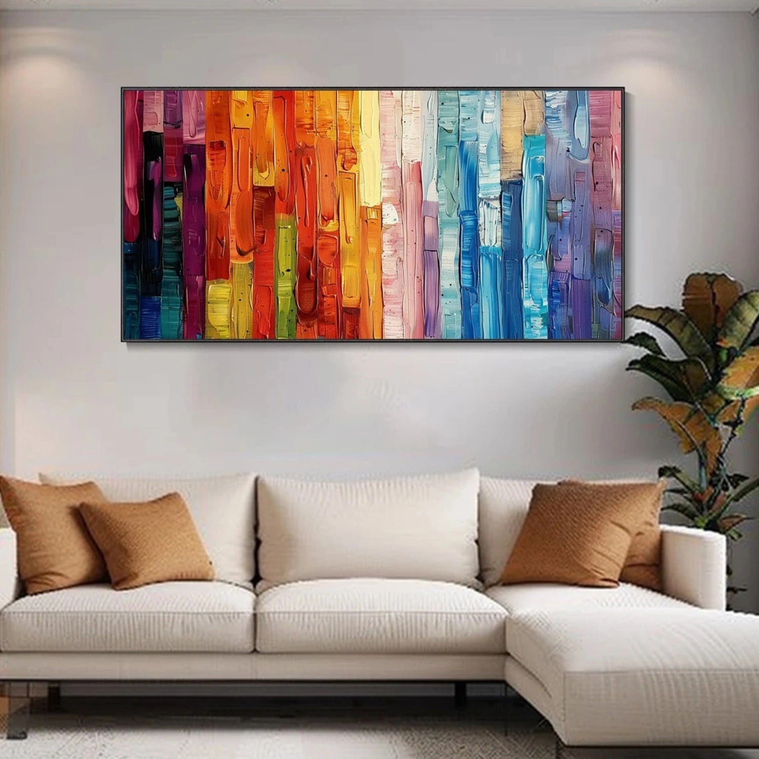 Abstract Painting #AB 319 - Modern Wall Art for Living Room, Bedroom & Office Decor - Handmade Canvas Artwork for Home & Commercial Spaces