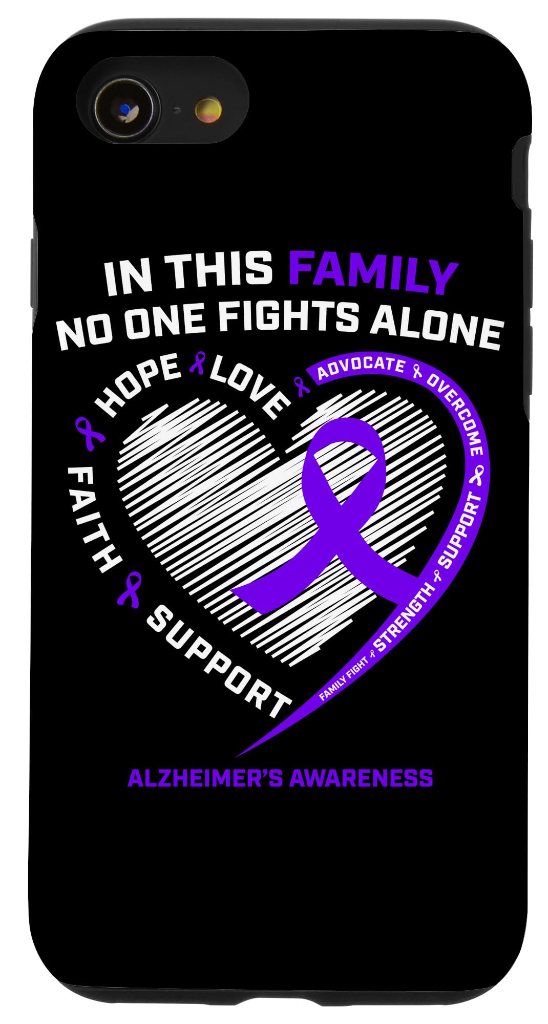 iPhone SE (2020)/7/8 Alzheimer's Awareness Phone Case - Durable Protective Cover for Dad, Grandma & Grandpa - Perfect Gift for Seniors & Memory Care Support