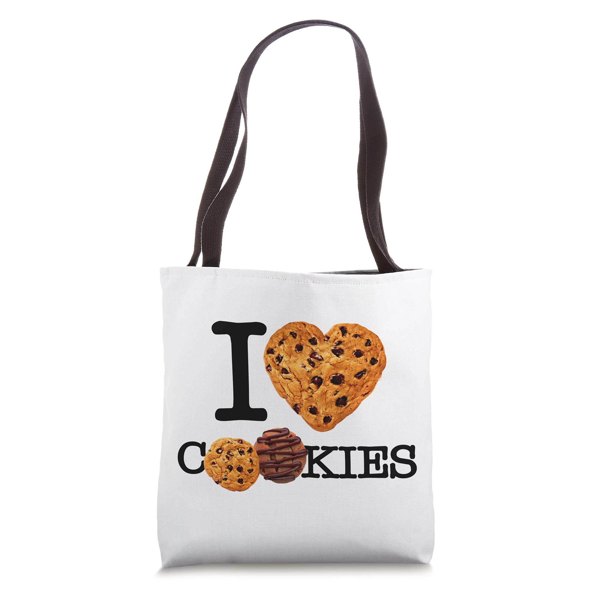 I Love Cookies Gift Tote Bag - Reusable Grocery Shopping Bag for Baking Enthusiasts, Cookie Lovers & Gift Giving - Perfect for Farmers Markets, Parties & Holiday Presents