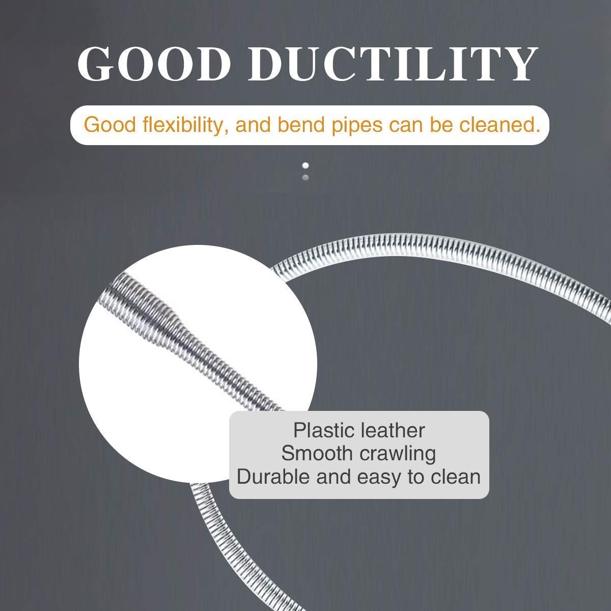 GLIVE Kitchen & Bathroom Sink Drain Cleaner Tool - 60CM Wire Stick for Hair Clog Removal, Pipe Snake & Drain Unclogger - Perfect for Shower, Bathtub, and Basin Drain Maintenance