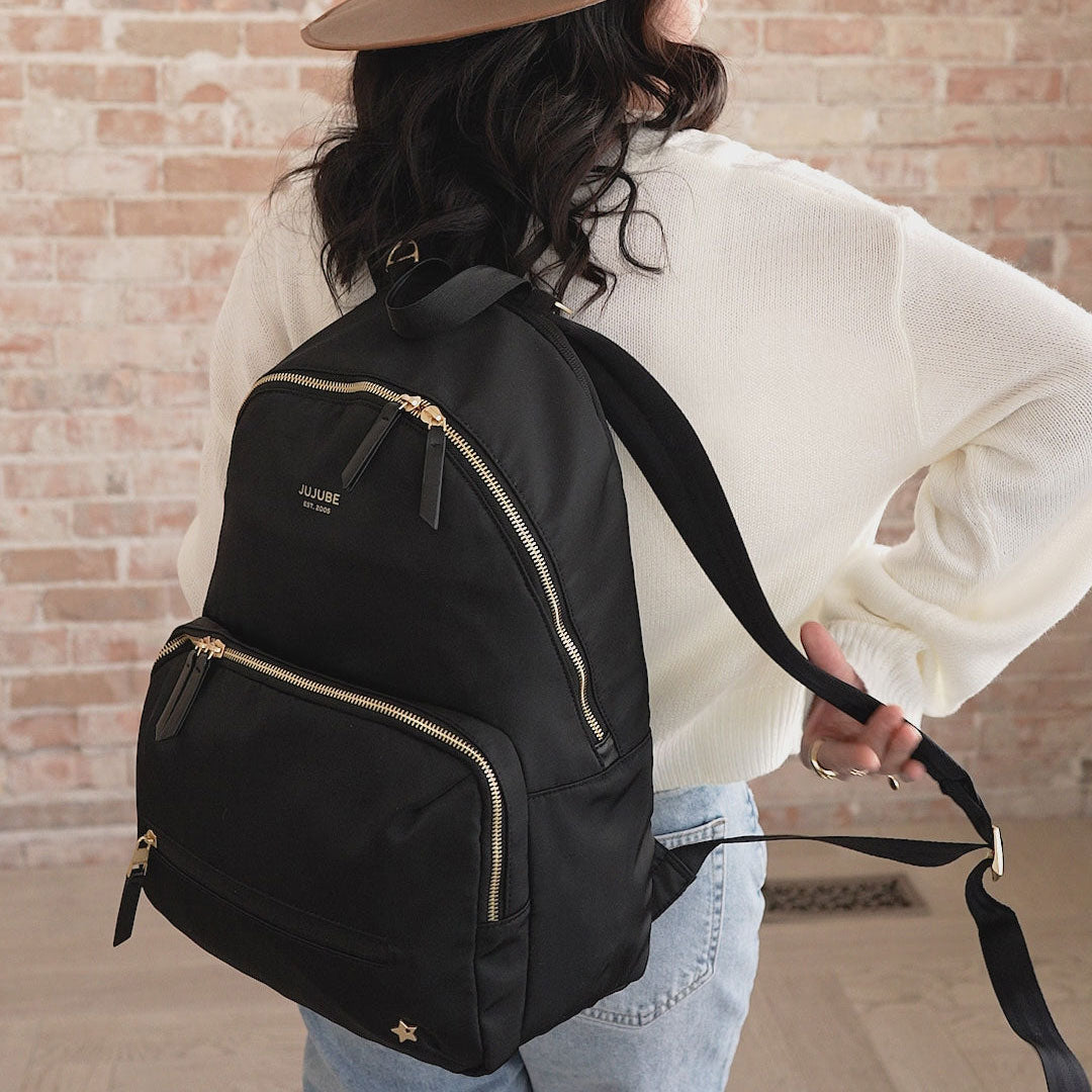 JuJuBe Everyday Backpack - Lightweight Waterproof Diaper Bag for Moms, Baby Essentials Organizer with Multiple Pockets - Perfect for Travel, Daycare & On-the-Go Parents
