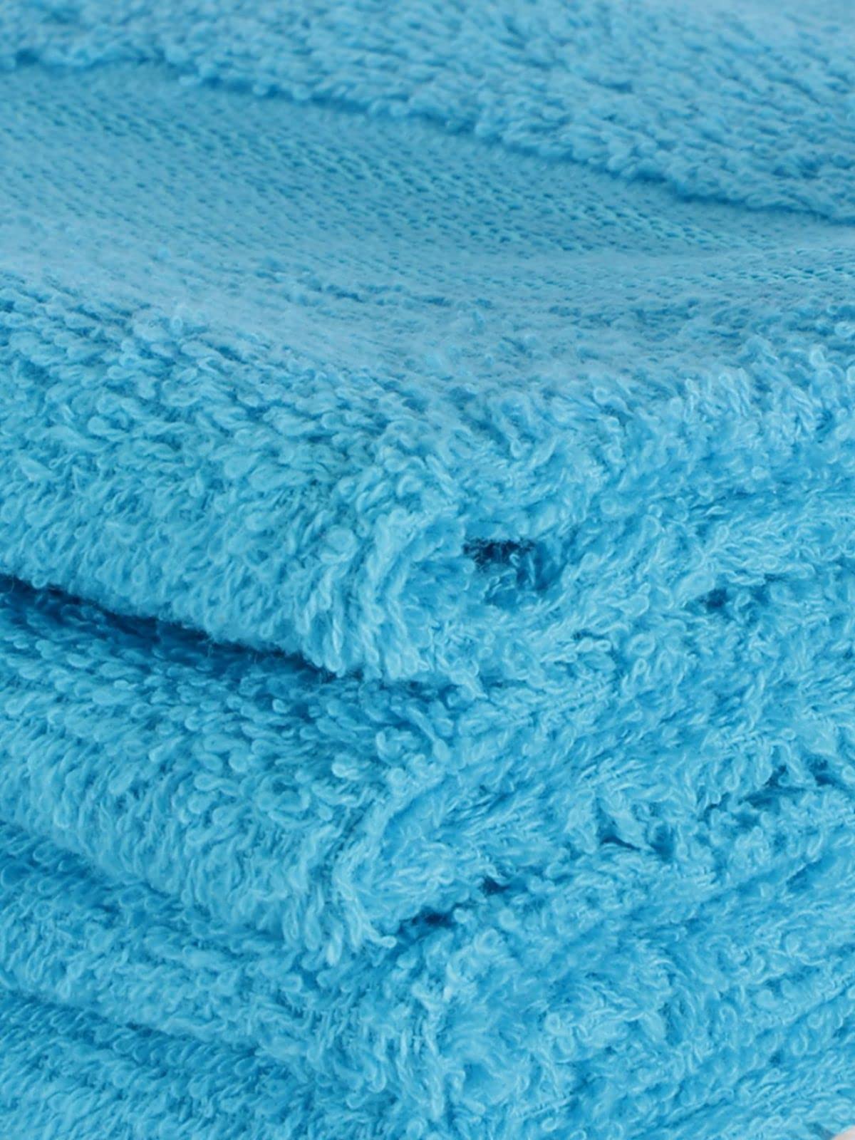 KOPA Quick Dry 100% Cotton Soft Terry Bath Towels - 4 Pack Face Towels for Men, Women & Kids | Super Absorbent, Lightweight, Odor Free | Perfect for Gym, Travel, Spa & Daily Use (Turquoise)