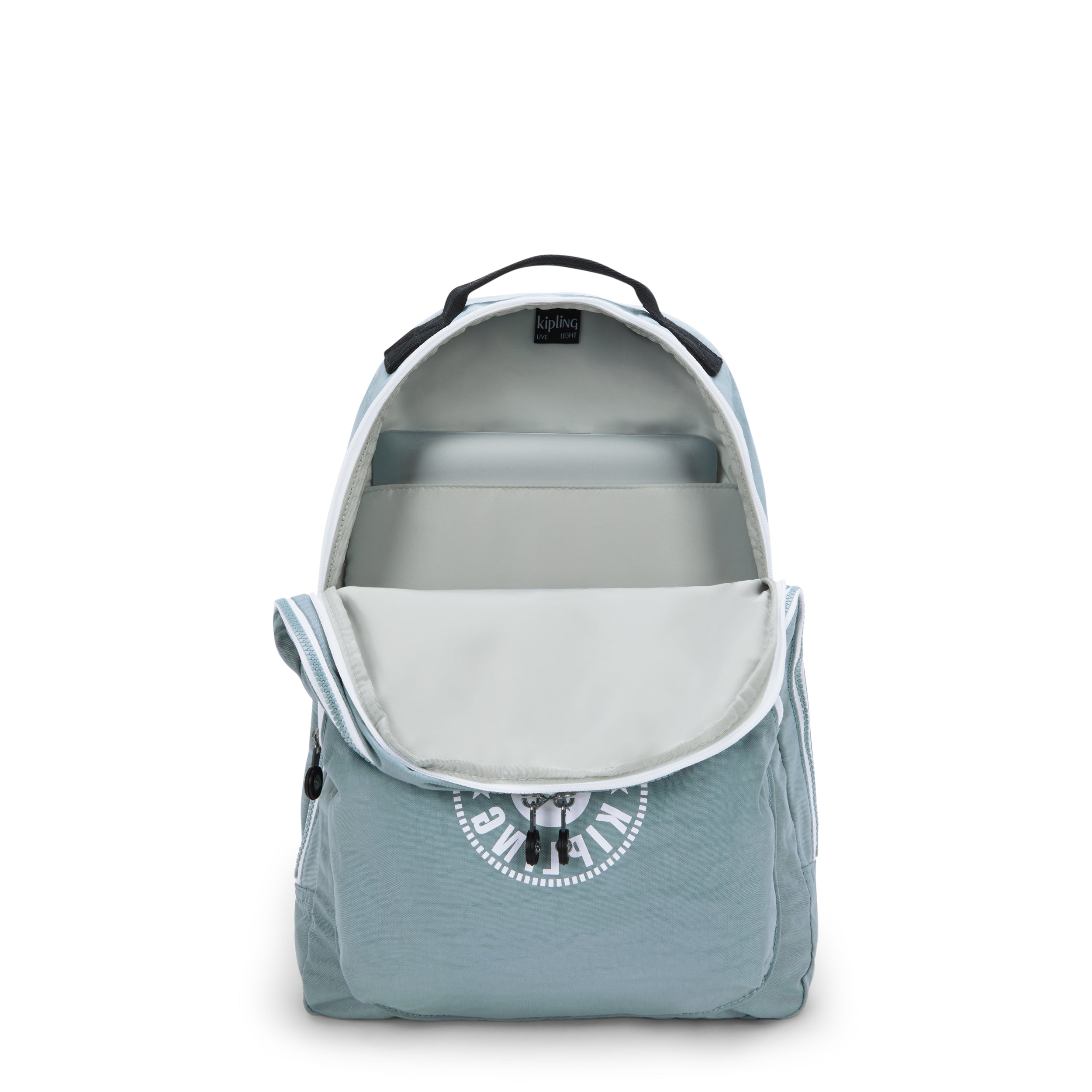 Kipling Curtis Extra Large 17 Inch Laptop Backpack for Women & Men - Lightweight Travel Backpack with USB Charging Port, Water Resistant, Grey - Perfect for Work, School, College & Business Travel
