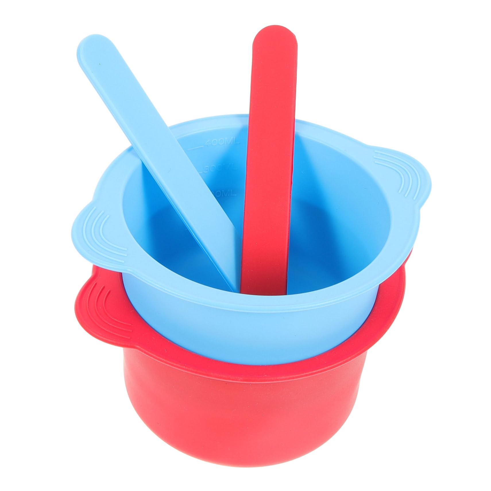 IPETBOOM 2-Pack Silicone Wax Warmer Bowls Set - Replacement Inner Pot for Wax Heaters, Wax Melting, Hair Removal & DIY Candle Making - Includes Spatula for Easy Wax Application (Perfect for Salon, Spa & Home Use)