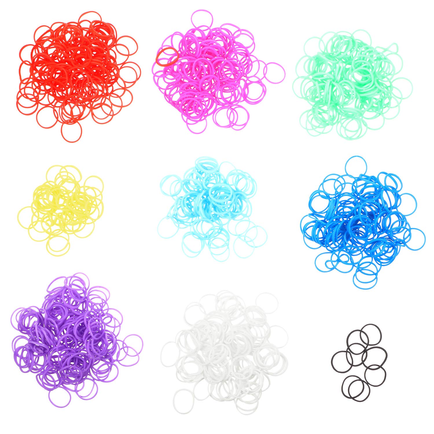 1000 Mini Soft Elastic Rubber Bands for Hair Braiding - Vibrant Color Hair Ties for Kids, Adults & DIY Crafts - Perfect for Ponytails, Braids & Hairstyling