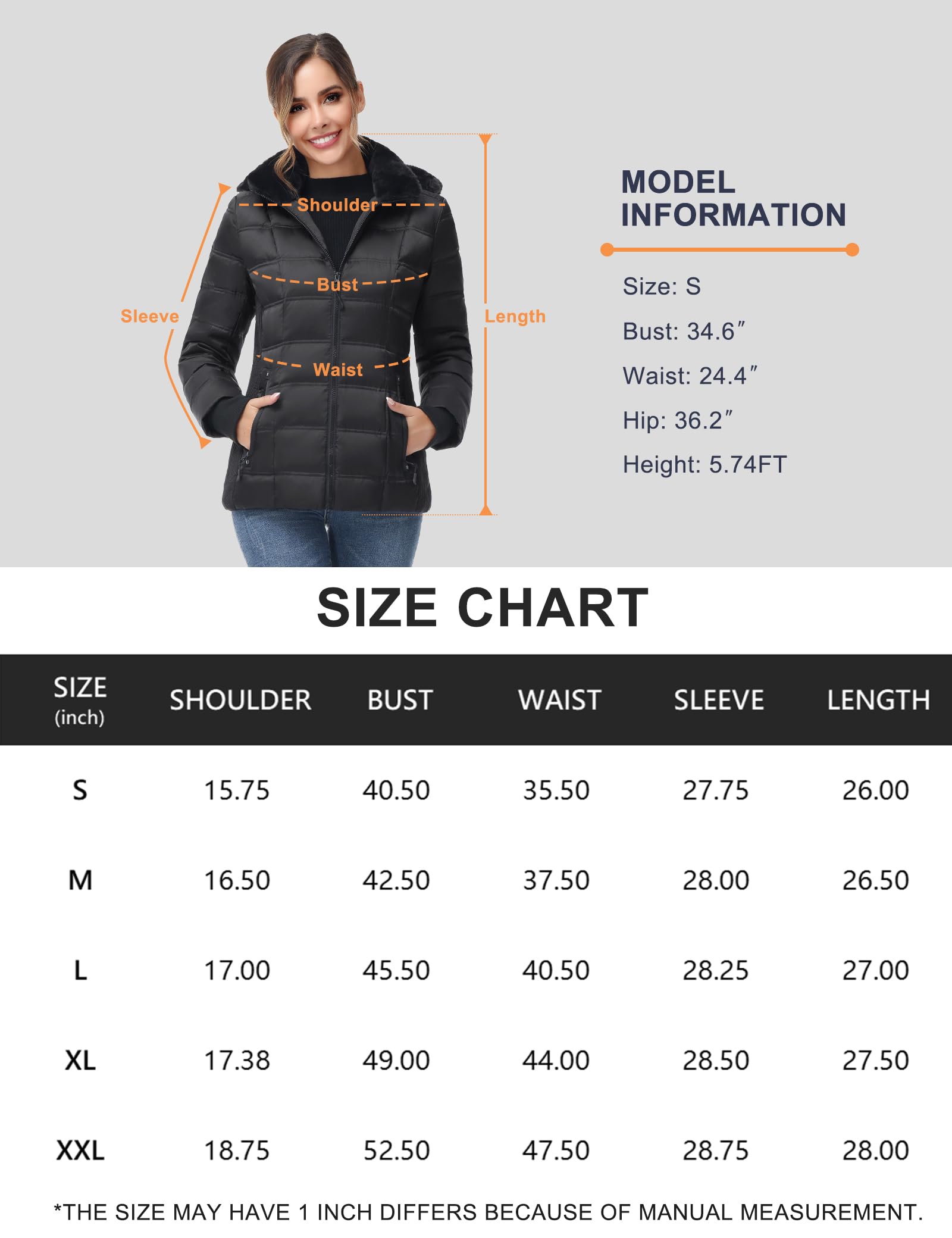 ANOTHER CHOICE Women's Winter Down Puffer Jacket with Hood - Warm Insulated Coat for Cold Weather | Outdoor Activities & Daily Wear