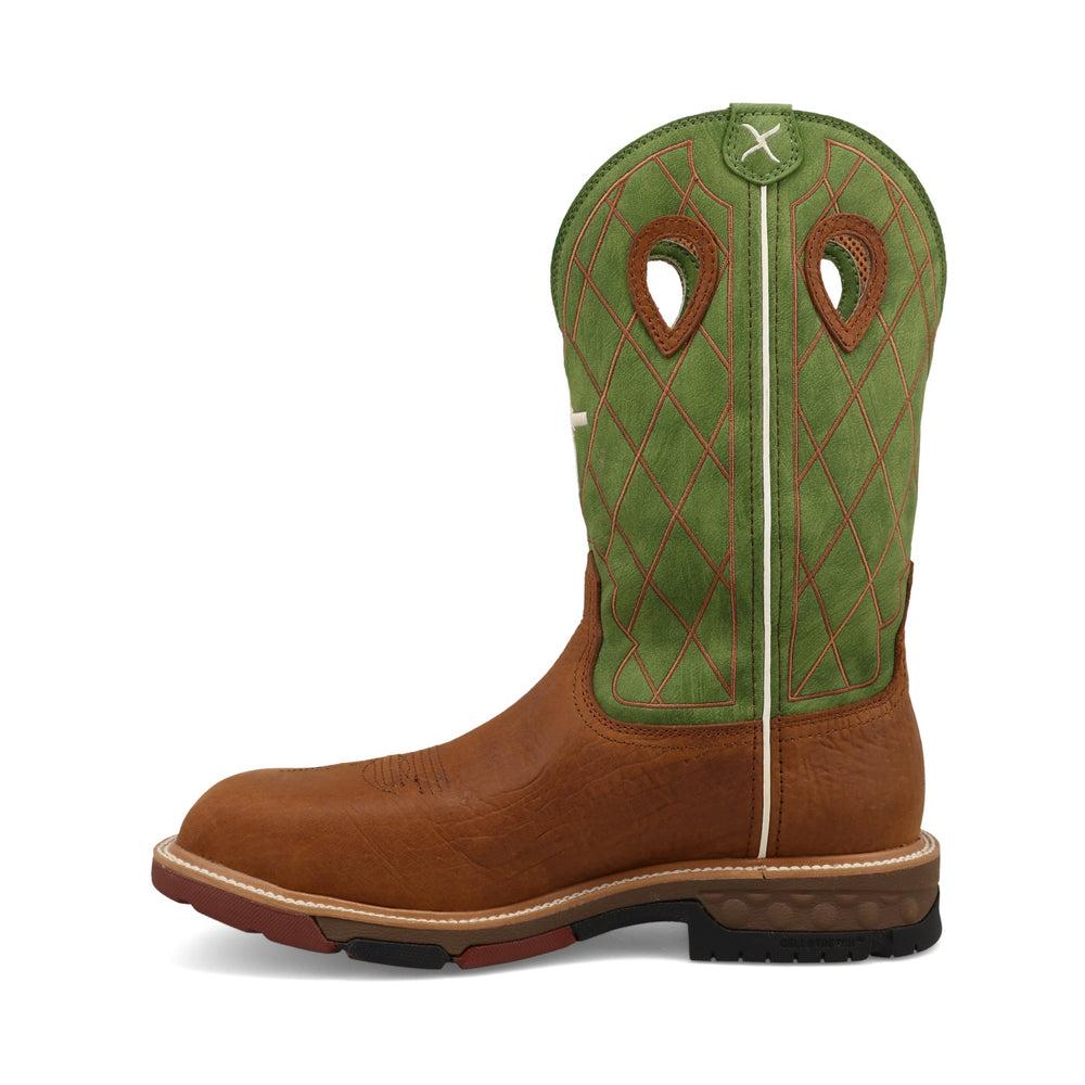Men's 12 Western Work Boots - Durable Leather Cowboy Boots for Ranch, Construction & Outdoor Work - Comfortable Safety Toe Work Shoes for Men