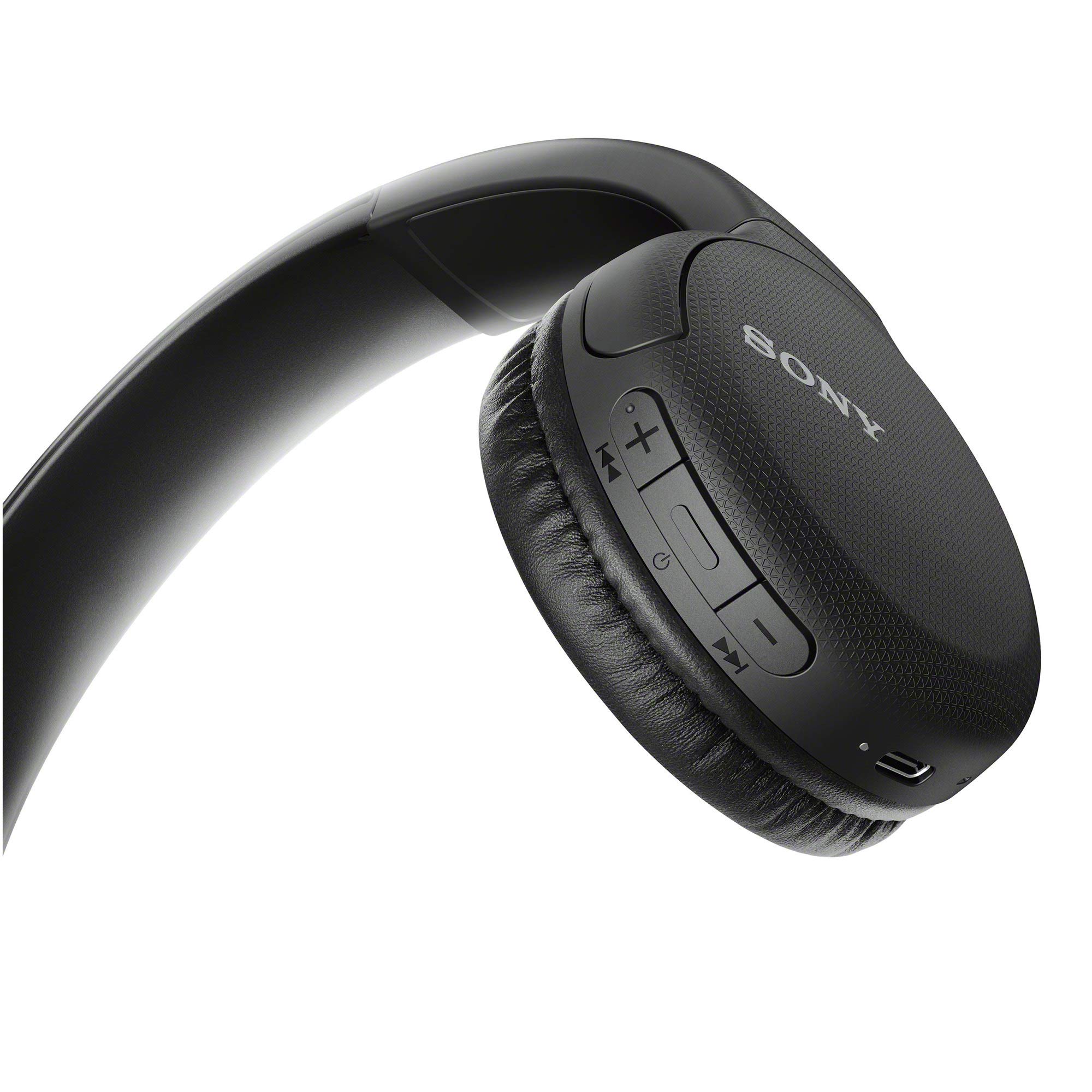 Sony WH-CH510 Wireless On-Ear Bluetooth Headphones (Black) with USB Dongle Adapter - Noise Cancelling Headset for Music, Gaming & Work - 2-Piece Bundle for PC, Laptop & Mobile Devices