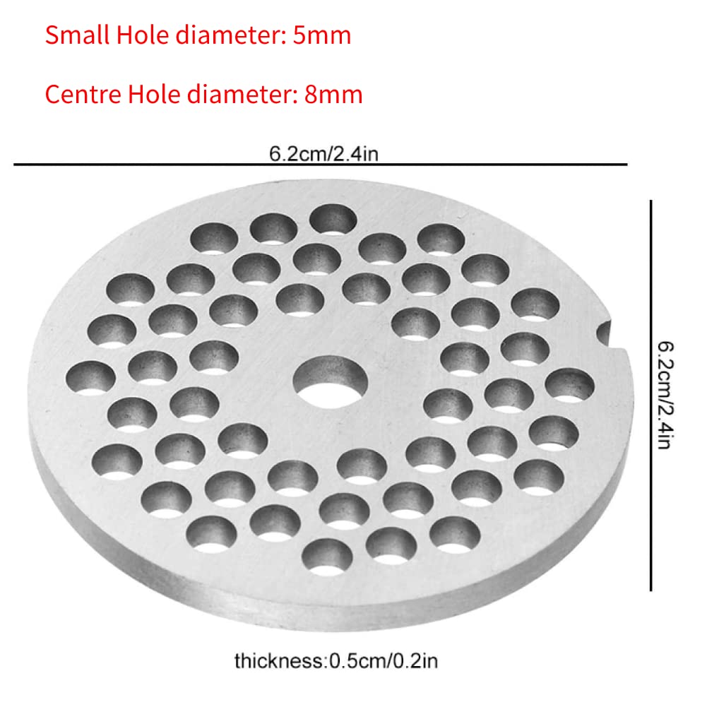 5mm Meat Grinder Sharpening Disc Blade - Replacement Knife for Meat Grinder Parts - Perfect for Home Butchering & Sausage Making