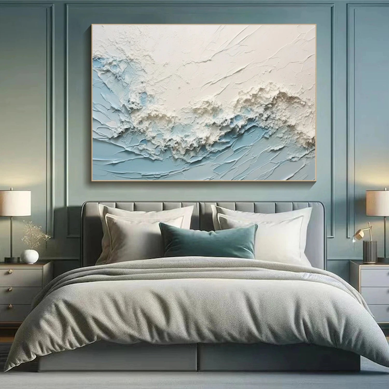 Ocean And Sky Painting #OS 252 - Stunning Coastal Wall Art for Beach House Decor & Living Room Aesthetic