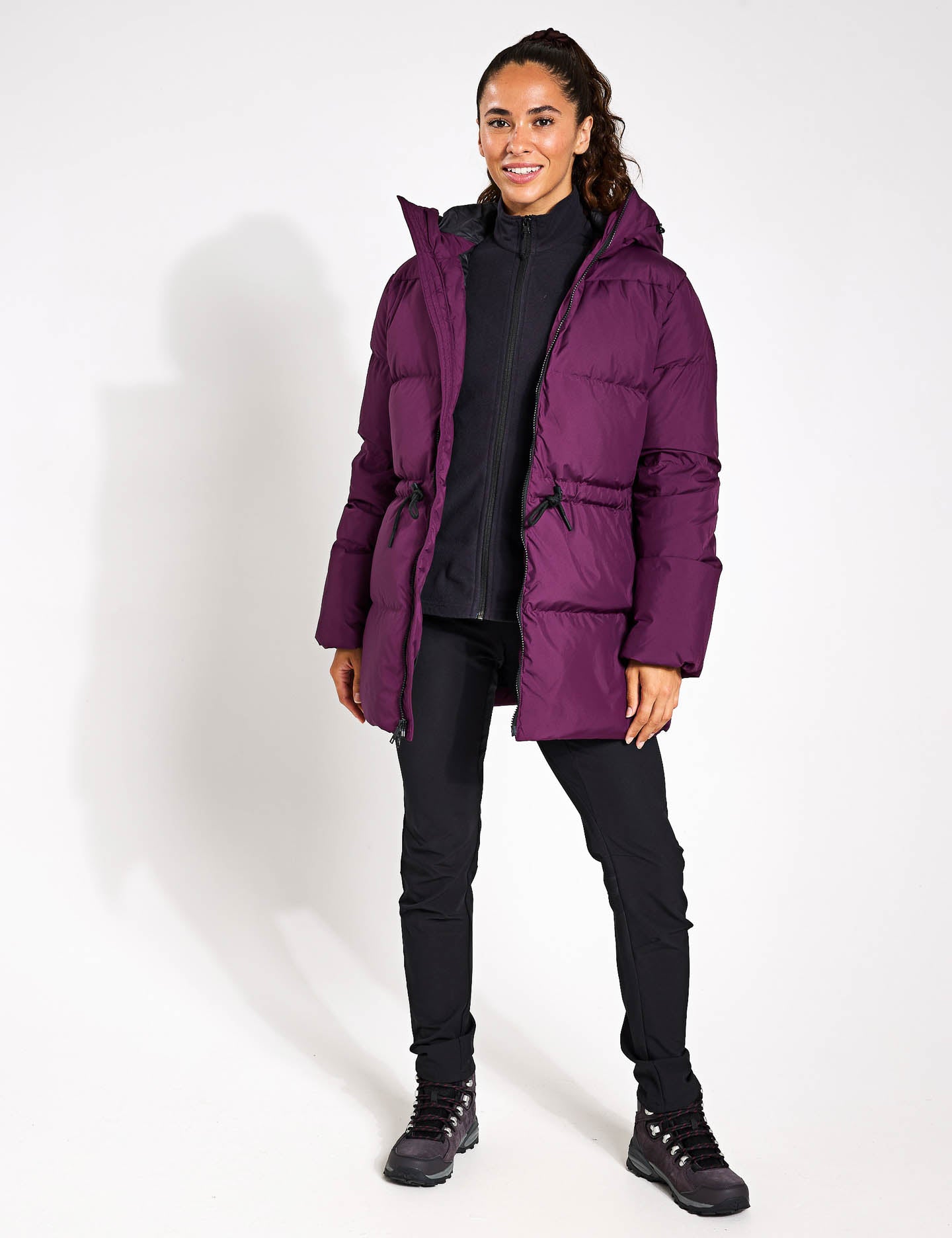 Kirschallee Jacket for Women - Waterproof Winter Coat with Hood, Midnight Plum Color | Perfect for Outdoor Activities, Hiking & Cold Weather Fashion