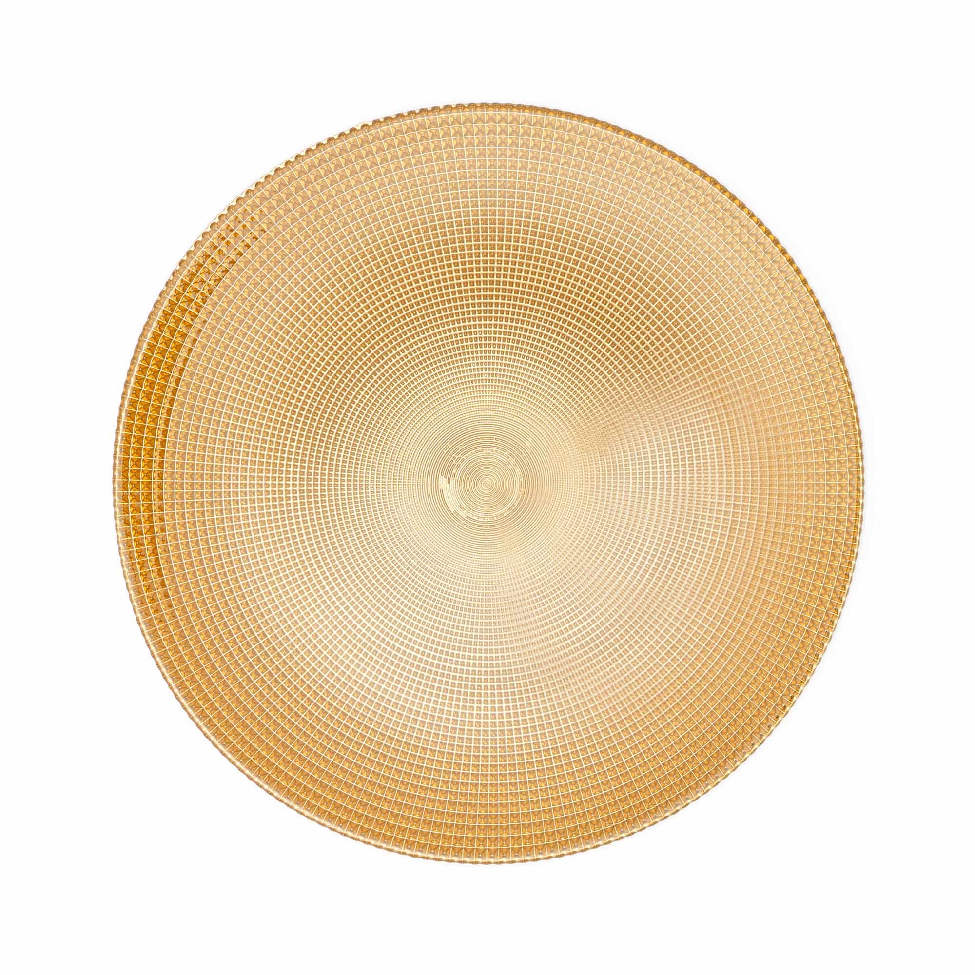 Elegant Gold Glass Charger Plates - Set of 8 | 13