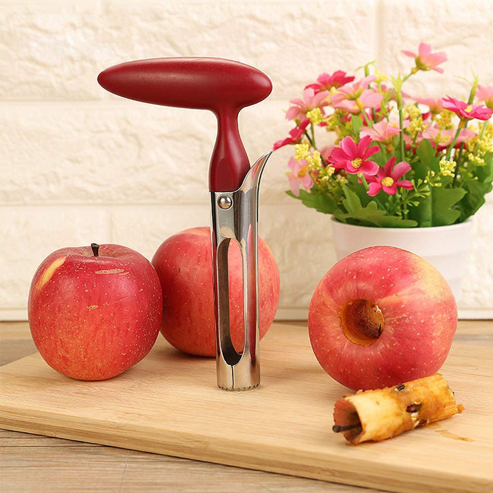 AKIRO Stainless Steel Apple Corer & Fruit Seeder - Easy Twist Core Remover Tool for Apples, Pears & Vegetables | Perfect for Baking, Cooking & Healthy Snack Prep