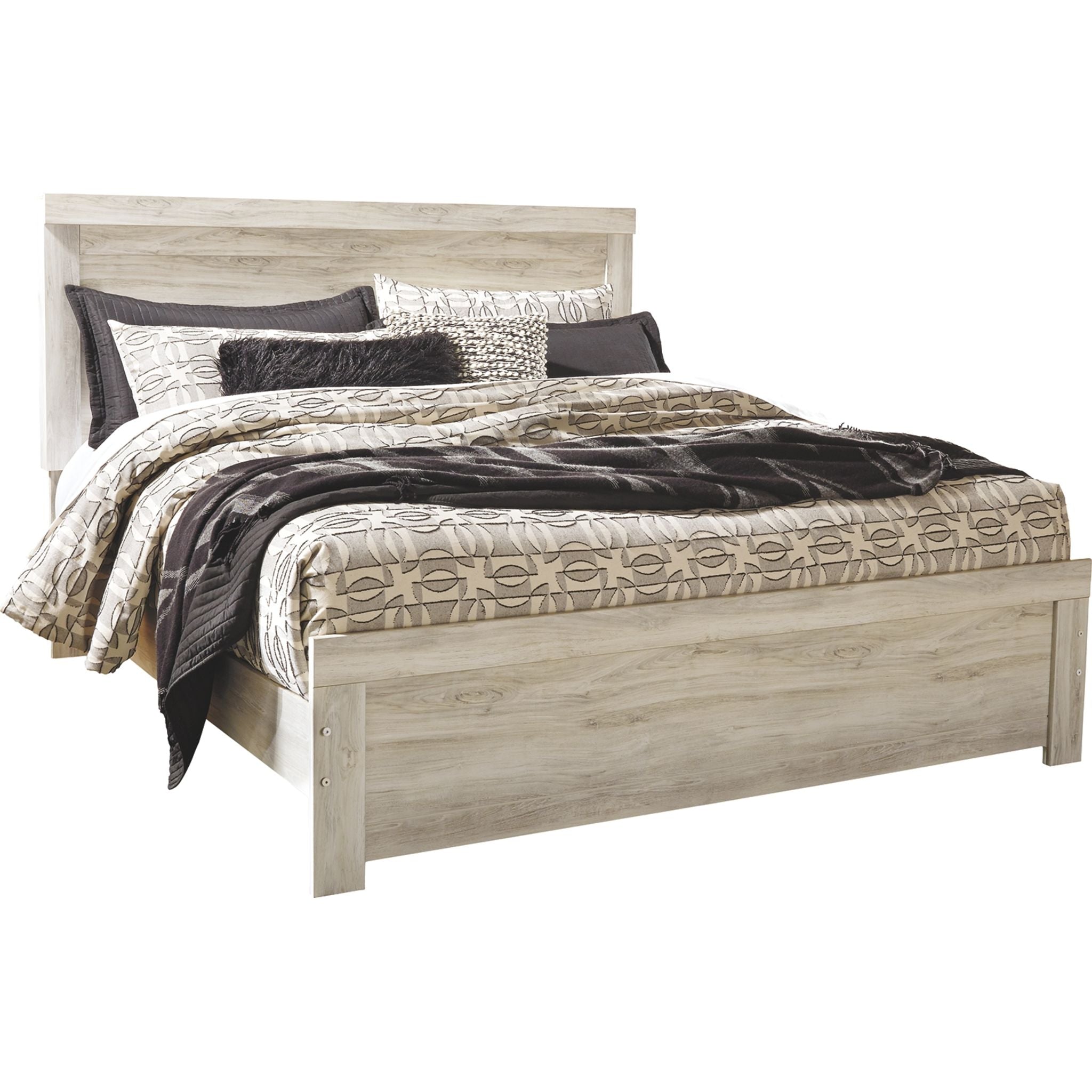 Bellaby 5-Piece King Size Bedroom Set - Whitewashed Wood Finish for Modern Farmhouse Style | Perfect for Master Bedroom, Guest Room & Vacation Homes