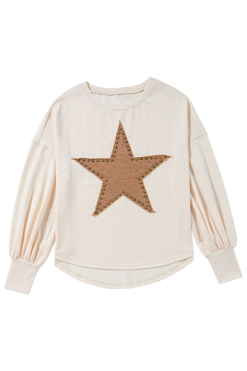 Stylish Apricot Oversized Long Sleeve Top for Women - Loose Fit Casual Blouse - Perfect for Fall Layering & Everyday Wear