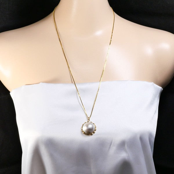 14K Yellow Gold Mabe Pearl Necklace for Women - Elegant & Timeless Jewelry Gift for Weddings, Anniversaries & Special Occasions
