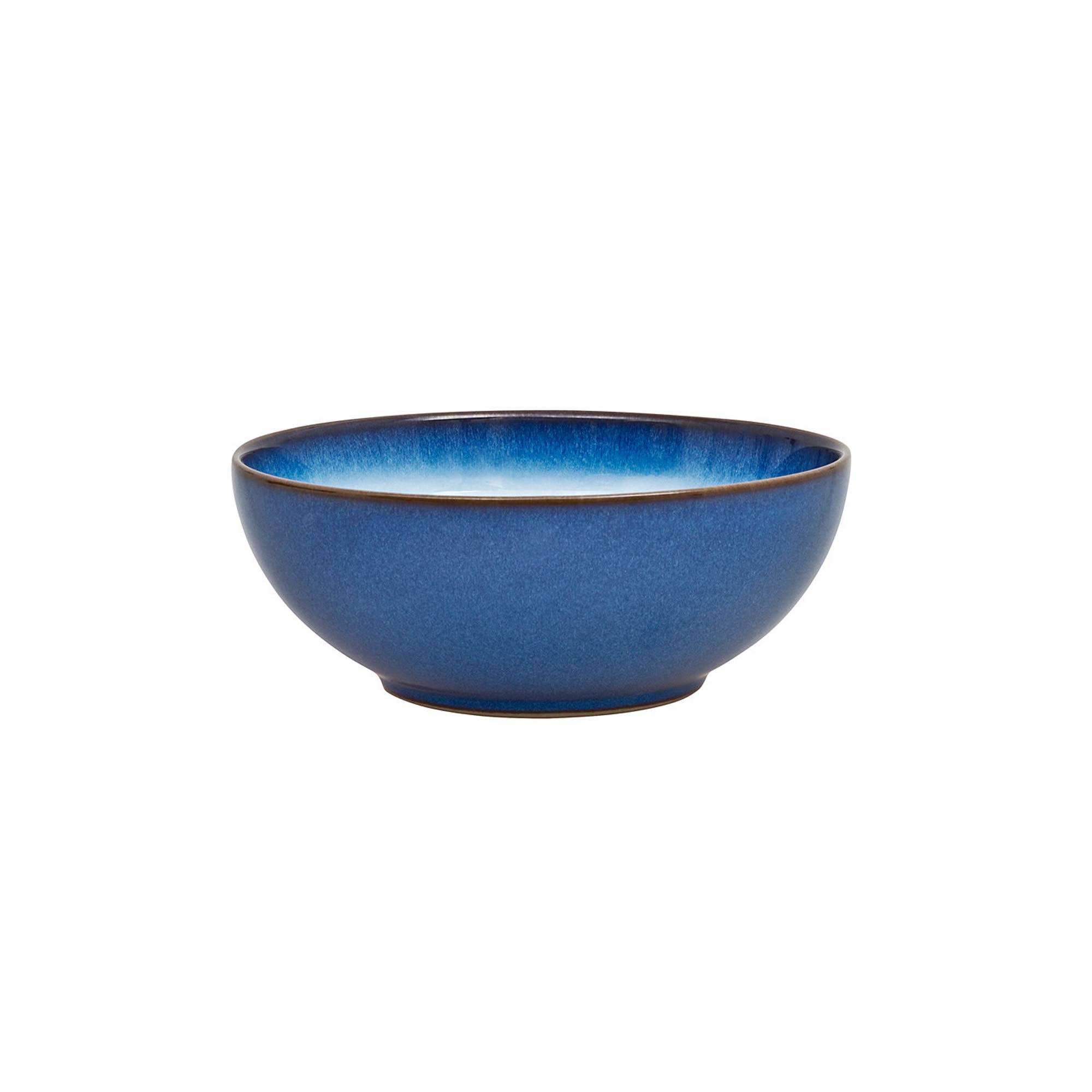 Denby Blue Haze 4-Piece Ceramic Cereal Bowl Set - Microwave & Dishwasher Safe Stoneware - Perfect for Breakfast, Snacks, and Soups