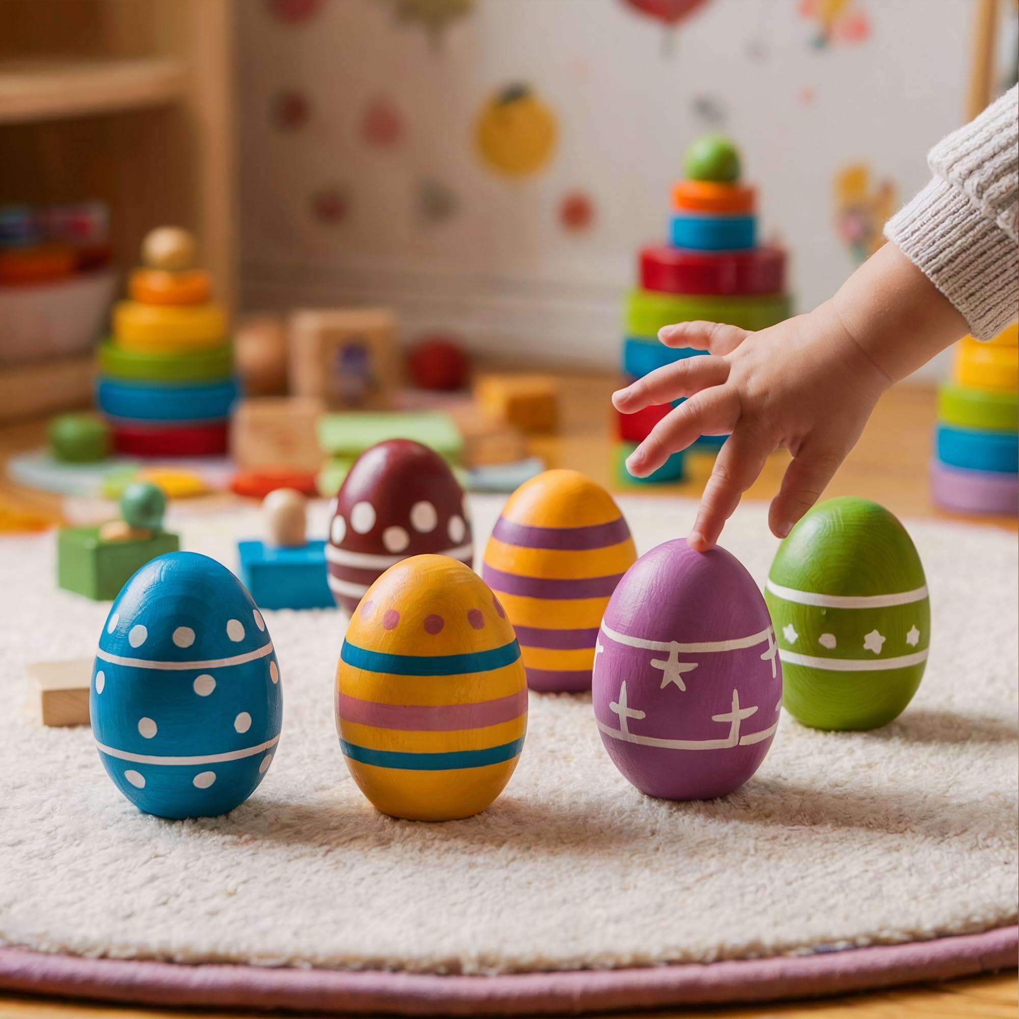 250 Pack Smooth Standable Wooden Eggs for Painting - 2.5 Inch DIY Easter Decor, Craft Wood Chicken Eggs for Dyeing & Art Projects - Perfect for Easter Crafts, DIY Home Decor, and Kids Art Activities by Woodpeckers