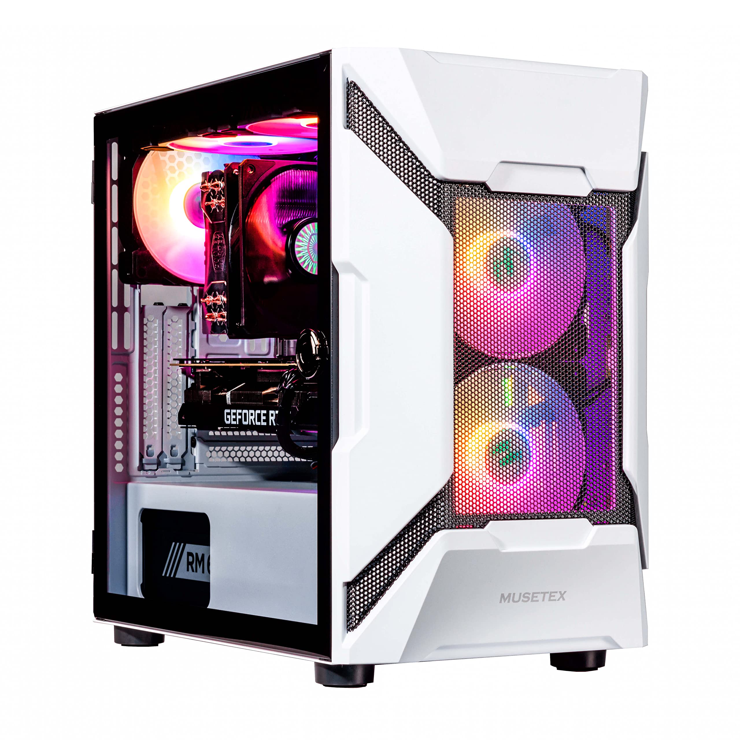 Velztorm White Gratix Gaming PC - Intel i5-10400F 6-Core, RTX 3050 8GB, 16GB RAM, 512GB SSD + 1TB HDD, WiFi 6, Bluetooth, Windows 10 - Perfect for Esports, Streaming & VR Gaming
