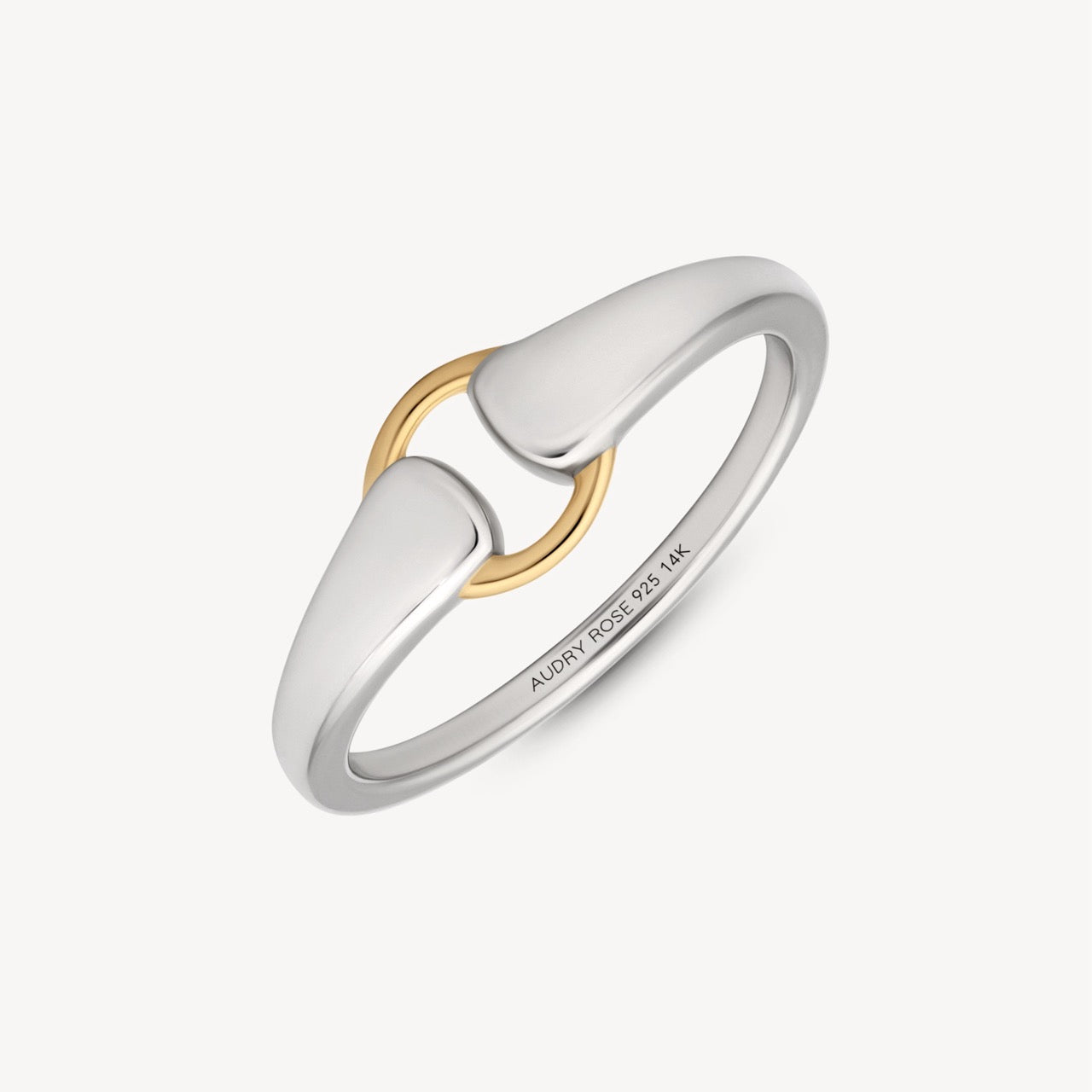 Mixed Metal Buckle Ring for Women - Stylish Adjustable Fashion Jewelry - Perfect for Casual Wear, Parties & Everyday Accessories